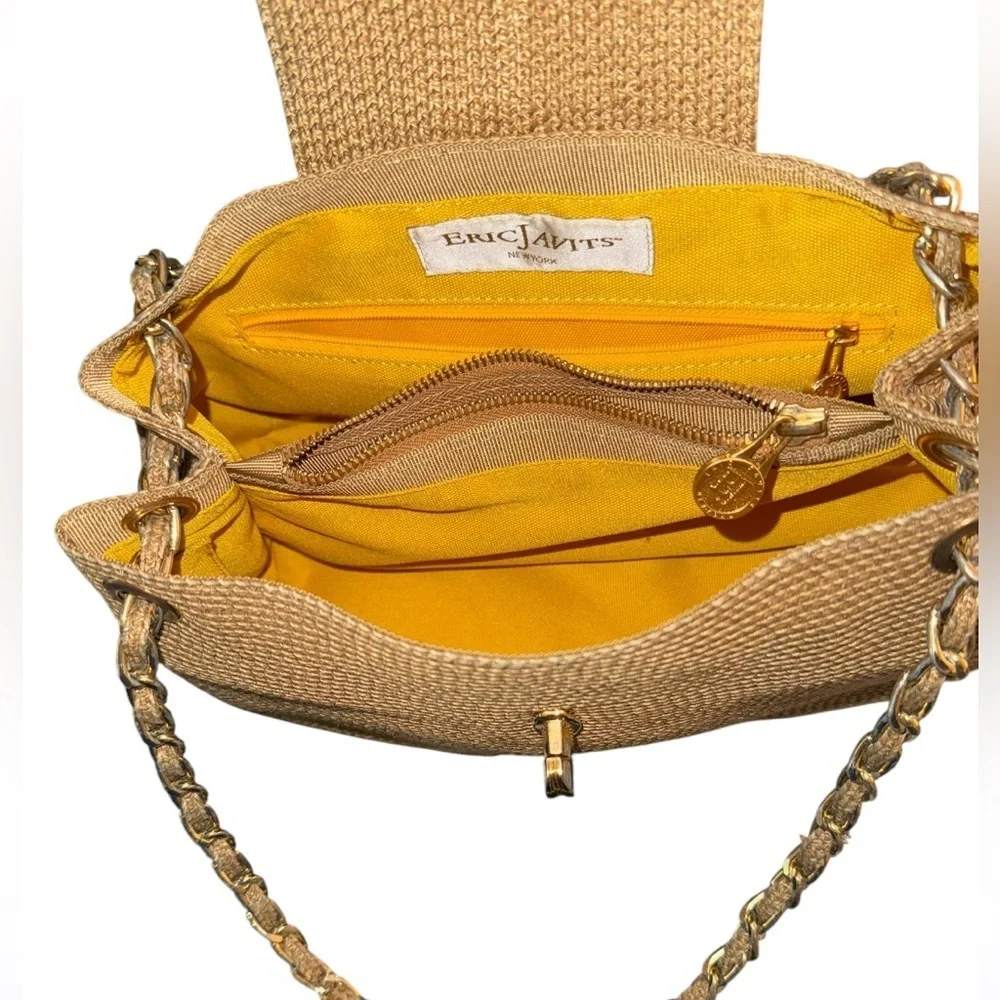 Eric Javits Tan Raffia Shoulder Bag - Picture 3 of 4